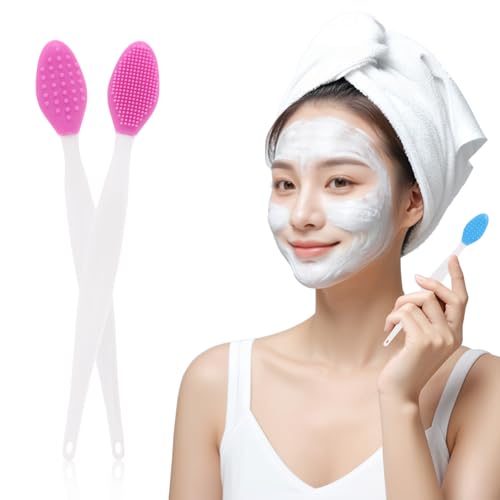 48-Pack Silicone Lip Scrub Brush Set - Double-Sided Exfoliator