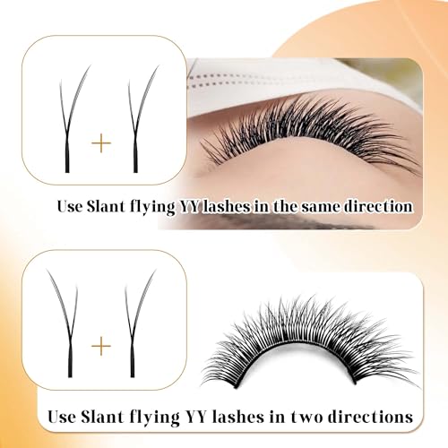 CoMango 5D Fox Eye Lashes - Premade Fans 8-13mm 0.07mm