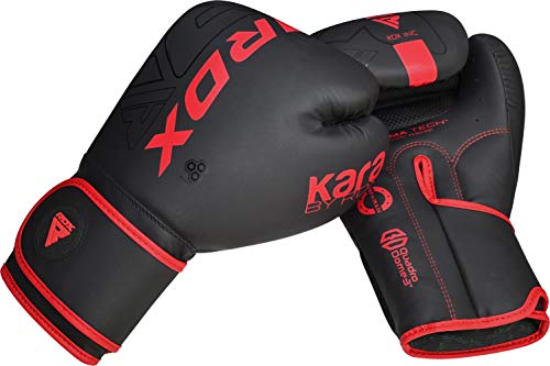 RDX Boxing Gloves Men Women, Pro Training Sparring, Maya Hide Leather Muay Thai MMA Kickboxing, Adult Heavy Punching Bag Gloves Mitts Focus Pad Workout, Ventilated Palm