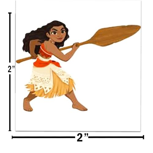 Moana Tattoos Party Favors Bundle ~ 72 Perforated Individual 2" x 2" Moana Temporary Tattoos for Kids Girls Boys (Moana Party Supplies)