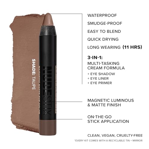 Nudestix Bright Nude Eyes Mini Kit – 3-Piece Eyeshadow Pencil Set