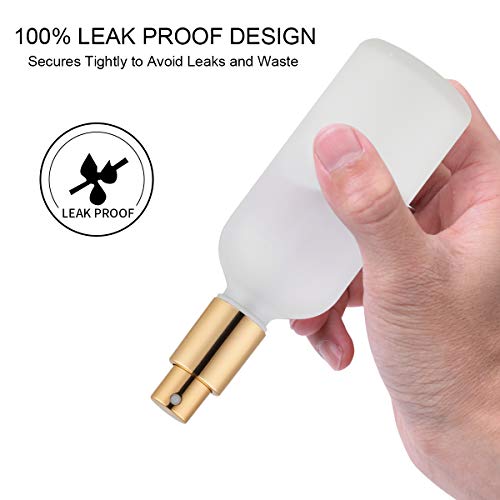 3.4oz Glass Spray Bottle Set - Frosted Perfume Atomizer with Gold Sprayer