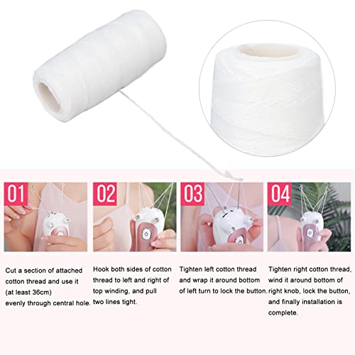 Facial Hair Removal Device Thread, Electric Facial Hair Remover Wire Hair Shaver Beauty Epilator Cotton Strength Threading Thread for Arms for Lower Limbs for Remove Facial Hair
