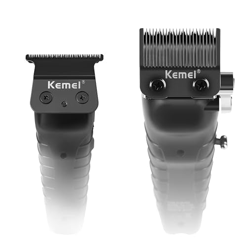 KEMEI Hair Clippers and Trimmers Set Professional, Barber Clipper for Hair Cutting, Rechargeable Electric Trimmers for Men, T-Blade Grooming Kit with 11 Guide Combs for Family