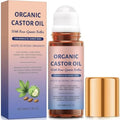 Organic Castor Oil with Rose Quartz Roller - 1.7oz Pure & Cold-Pressed