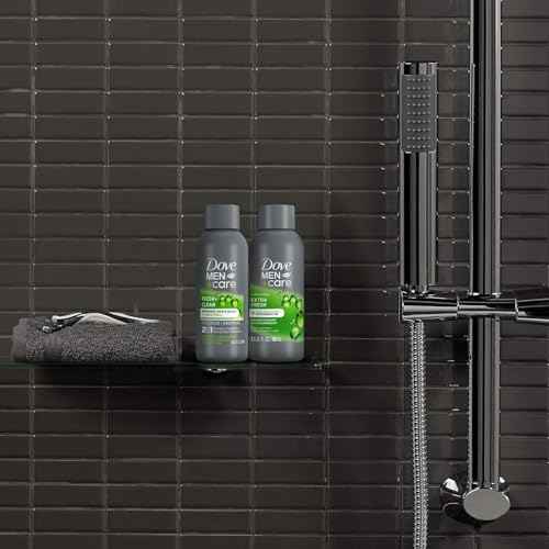 Dove Men+Care Travel Essentials Bundle ??Extra Fresh Body & Face Wash & Fresh + Clean 2-in-1 Shampoo, 3 Oz Ea