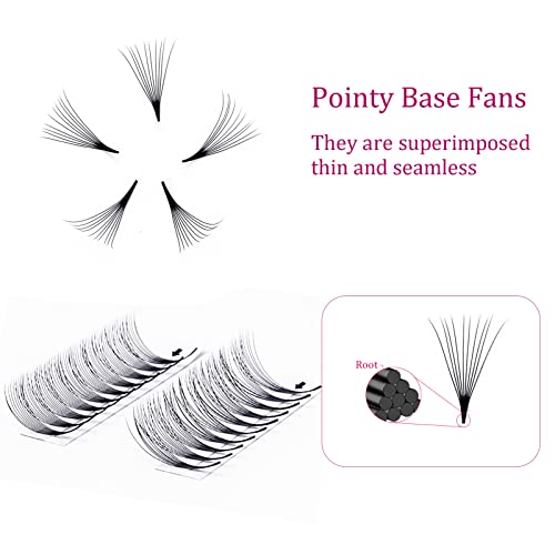 10D 0.07mm Premade Lash Fans D Curl 8-14mm Mix Eyelash Extensions