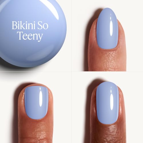 essie Nail Polish, Bikini So Teeny - Sparkling Blue Glossy Shine, 0.46 oz