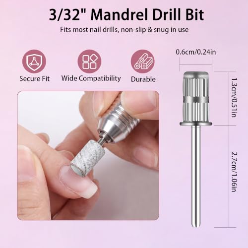 Nail Drill Sanding Bands Set 150 Pcs with 4 Grits for Manicure & Pedicure - Variation 153C