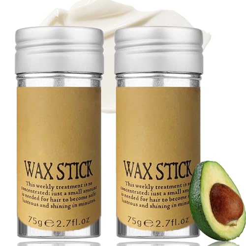 DuoZeng Hair Wax Stick, 2 Pcs - Styling Agent for Women & Men - Long Lasting Hair Care Slick Stick Wax- Non-greasy - Edge Control, Frizzy Hair, Natural, Stick Form