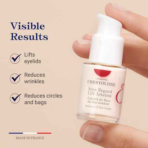 Embryolisse Intense Lift Eye Cream. Lifts Eyelids, Reduces Wrinkles, Circles, And Bags. Targeted Anti-Aging Treatment With Hyaluronic Acid 0.5 Fl Oz