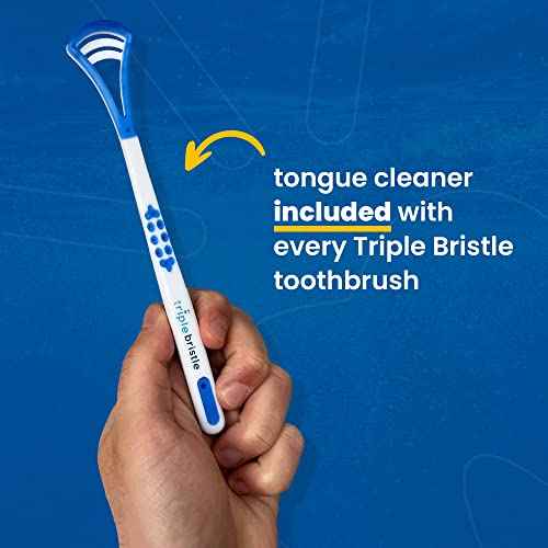Triple Bristle Original Sonic Toothbrush | Rechargeable 31,000 VPM Tooth Brush | Patented 3 Head Design | Angled Bristles Clean Each Tooth | Dentist Created & Approved | Triple Bristle Original 2 Pack