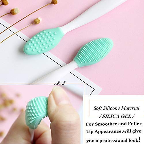 Lip Scrub Brush Exfoliator - Double-Sided Silicone Tool, 2 Pack