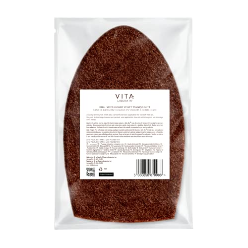 Vita Liberata Dual Sided Luxury Velvet Self Tanner Mitt - Designed for Face & Body Use, Streak Free Blended Application, Reusable & Easy to Wash, Vegan