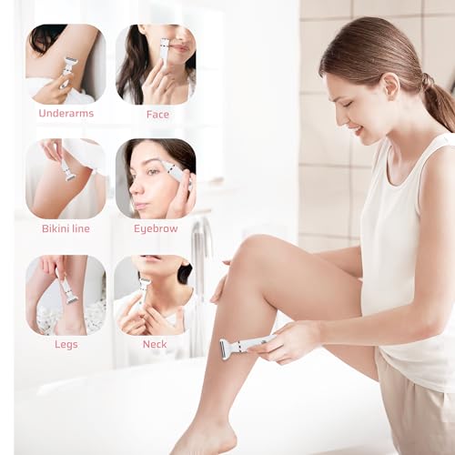 4-in-1 Facial Hair Removal for Women, Electric Painless Shaver, USB Rechargeable, Lip Chin Cheek Trimmer