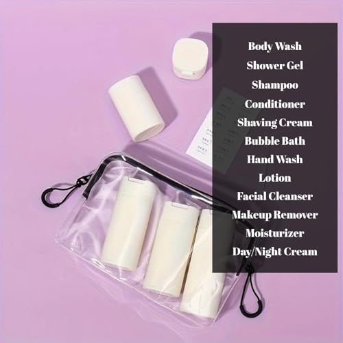 TSA Approved Travel Cream Dispenser Bottles Set - 5pc