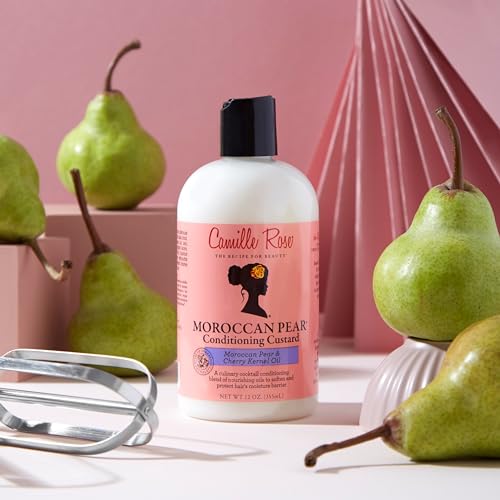 Camille Rose Conditioner, Moroccan Pear ? Hair Mask, Detangler, Deep Conditioner for Dry, Damaged Hair Repair, Frizz Control, 12 Oz