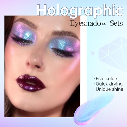 HOSAILY 5 Colors Liquid Glitter Eyeshadow Set Waterproof