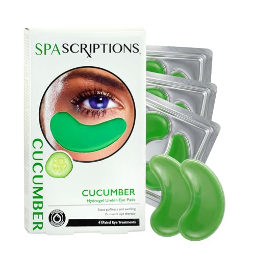 SpaScriptions Hydrogel Cucumber Under Eye Patches, 4 Pairs