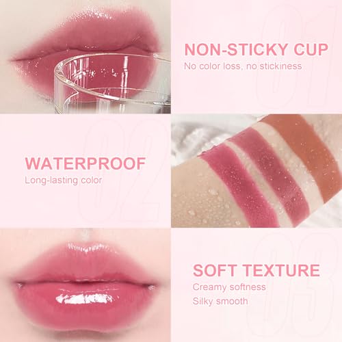 6-Color Lip Gloss Oil Set - Hydrating & Nourishing