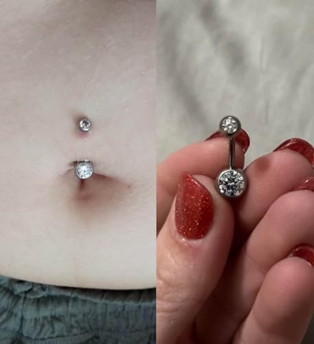 Belly Button Piercing Kit with Gun and Stainless Steel Rings
