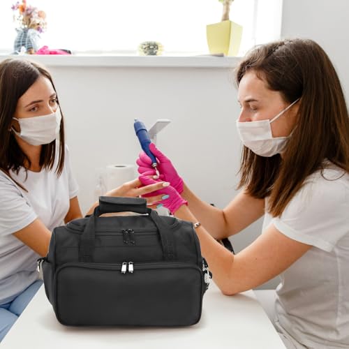 Hairstylist Travel Bag, Large Capacity Hairdresser Bag with Divider, Sturdy Barber Case Holder for Hair Stuff, Professional Cosmetology Organizer for Curling Iron Hair Straightener Supplies
