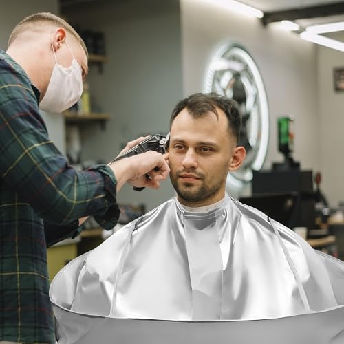 Professional Hair Cutting Cape with Comb - Waterproof Nylon Barber Apron