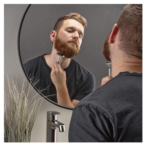 King C. Gillette Double Edge Safety Razor for Men, 5 Platinum Coated Double Edge Razor Blades, Gifts for Men