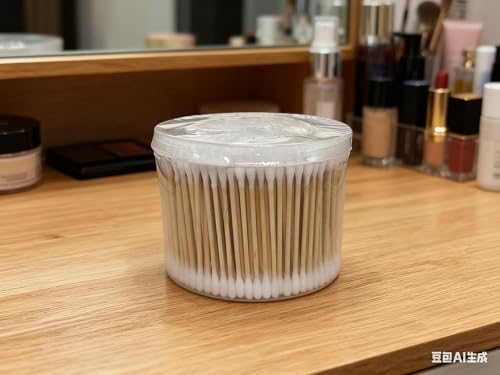 1000 Count Cotton Swabs with Bamboo Sticks & Storage Box