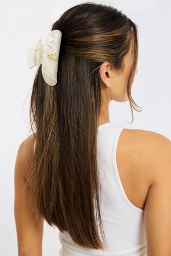 Acrylic Letter Hair Clips for Women, Large Monogram Claw Hair Accessories