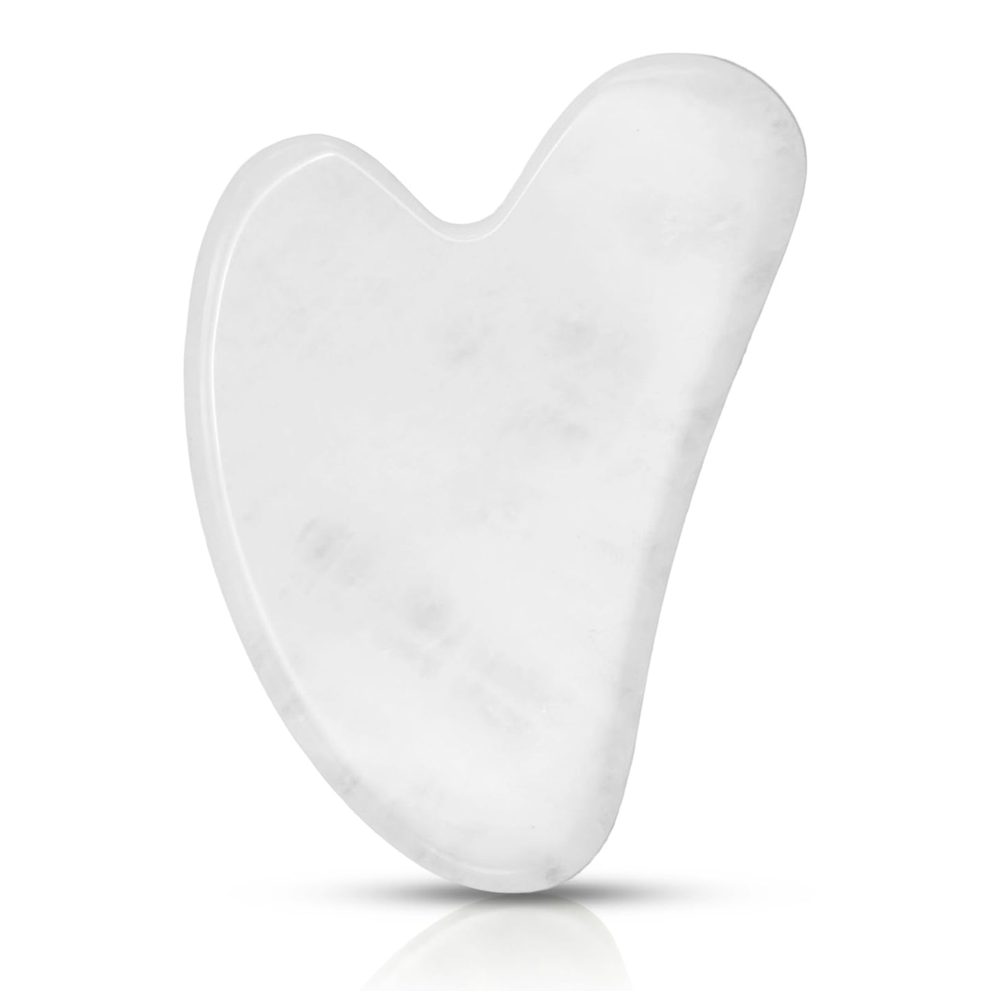 FUIYOOCEN Gua Sha Facial Tools, Natural Quartz Guasha Tool for Face,Double Chin & Jawline, Gua Sha Stone Self-Skin Care Face Stone Gua Sha tools for Women Guasha Stone, White