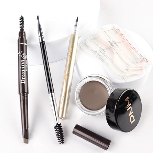 Eyebrow Pomade Kit with 10 Stencils, Pencil & Eyeliner
