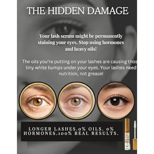 Eyeluxe Lash & Brow Serum (Pack of 2) - 100% Water-Based & Oil-Free (No Milia Risk), Hormone-Free Formula for Sensitive Eyes - Advanced Peptide Complex (2 x 5ml)
