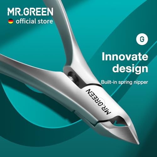 MR.GREEN Professional Cuticle Nipper and Pusher Set with Built-in Spring