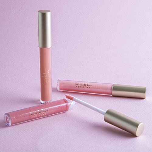 Nicole Miller Lip Gloss Collection Shimmery Glosses for Women and Girls Long Lasting Color Set with Rich Varied Colors, Peach, 10 Count (Pack of 1)