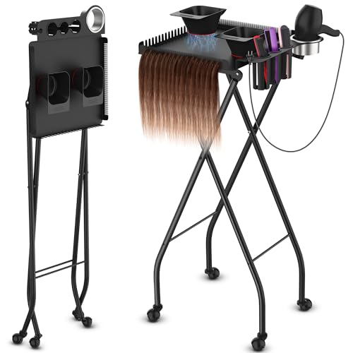 TASALON Professional Hair Styling Station Cart with Magnetic Bowls