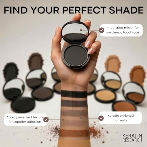 KERATIN RESEARCH Hairline Filler Root Touch-Up Powder Dark Ash Brown 0.56oz Unisex Concealer