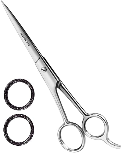 Utopia Care Sharp Hair Cutting Scissors Professional Barber Scissors 6.5 Inch, Left Handed Shears Hair Scissors for Women Kids Men Grooming Shears Scissors, Barber Shears Haircut Scissors, Silver