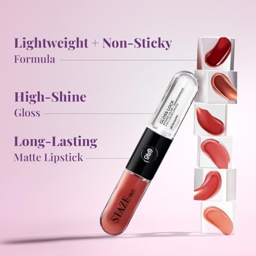 Staze Gloss Lock 2-in-1 Liquid Lipstick - 12H Waterproof