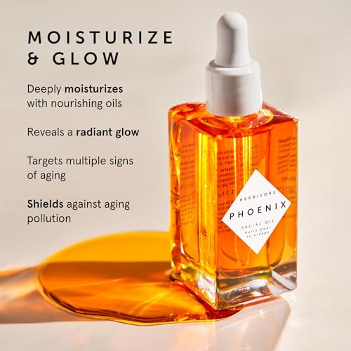 HERBIVORE Phoenix Facial Oil | Deep Renewal Anti-Aging Face Oil with Rosehip, CoQ10 & Vitamin E | Deeply Moisturizing for Dull & Dry Skin, Vegan