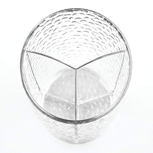 InterDesign Rain Cosmetic Organizer Cup for Vanity Cabinet, Clear