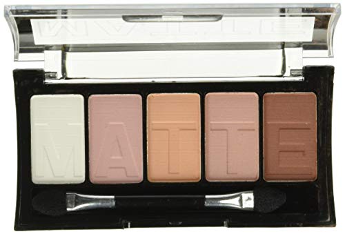 L.A. COLORS 5 Color Matte Eyeshadow Palette, Pink Chiffon (Pack of 2)