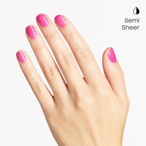 OPI Infinite Shine Nail Polish - I’m Not Really an Influencer Semi-Sheer Bright Pink Fuchsia with Glitter, Spring 2026