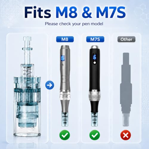 10Pcs M8 M7S Microneedling Cartridges 16-Pin Replacement Refills