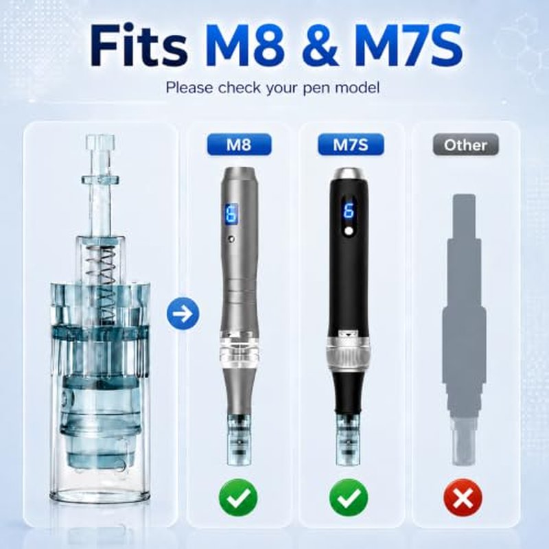 10Pcs M8 M7S Microneedling Cartridges 16-Pin Replacement Refills