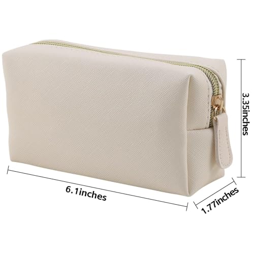 Waterproof Leather Makeup Bag with Zipper for Travel