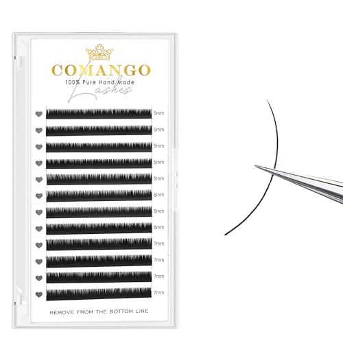CoMango Bottom Lash Extensions 0.07mm Black 5-7mm Mix
