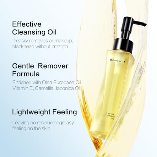 CARSLAN Purifying Cleansing Oil - Gentle Makeup Remover, 4.06 fl oz