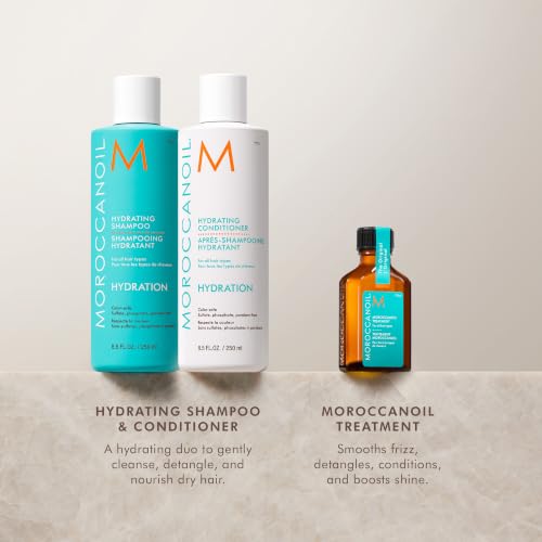 Moroccanoil Hydrate & Shine Hair Care Set - Shampoo, Conditioner & Treatment