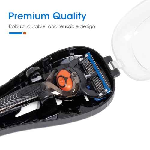 Nincha Manual Razor Travel Case Portable Plastic Manual Razor Trimmer Protector Black